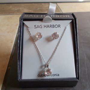 Cubic Zirconia Necklace & Earring Set